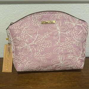 Floral Embroidered Cosmetic Bag NWT